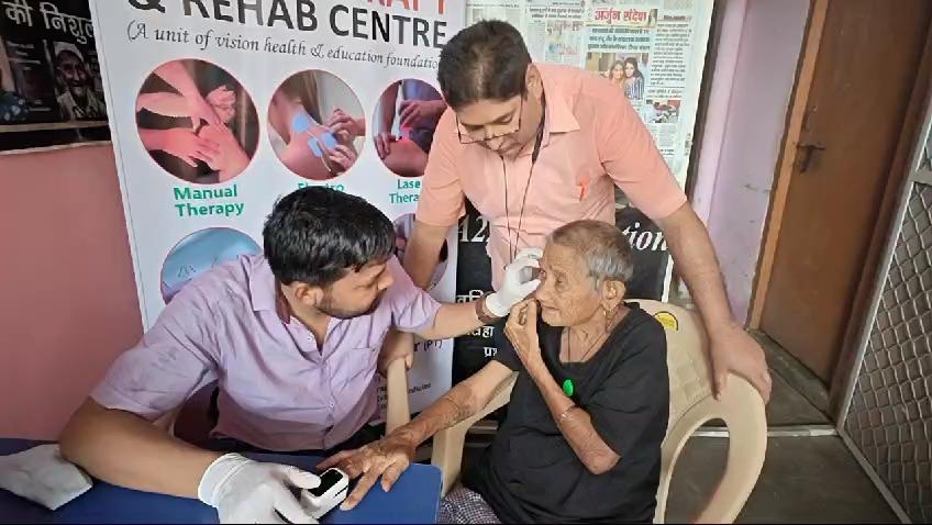 Physiotherapist working with a patient on rehabilitation